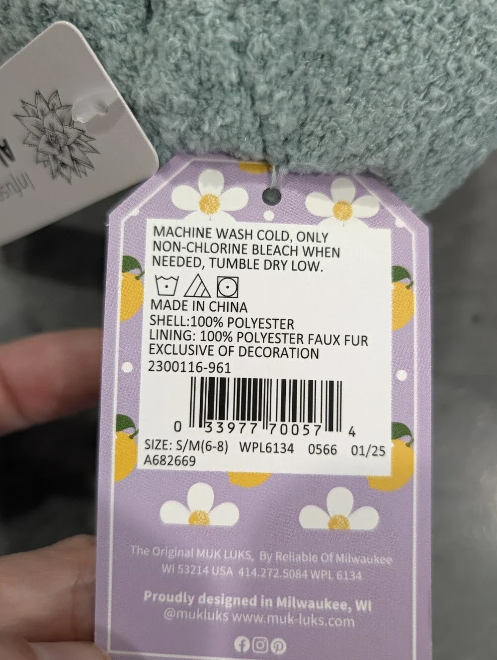 NWT Muk Luks Floral Ballerina Slipper Socks, Aloe Infused